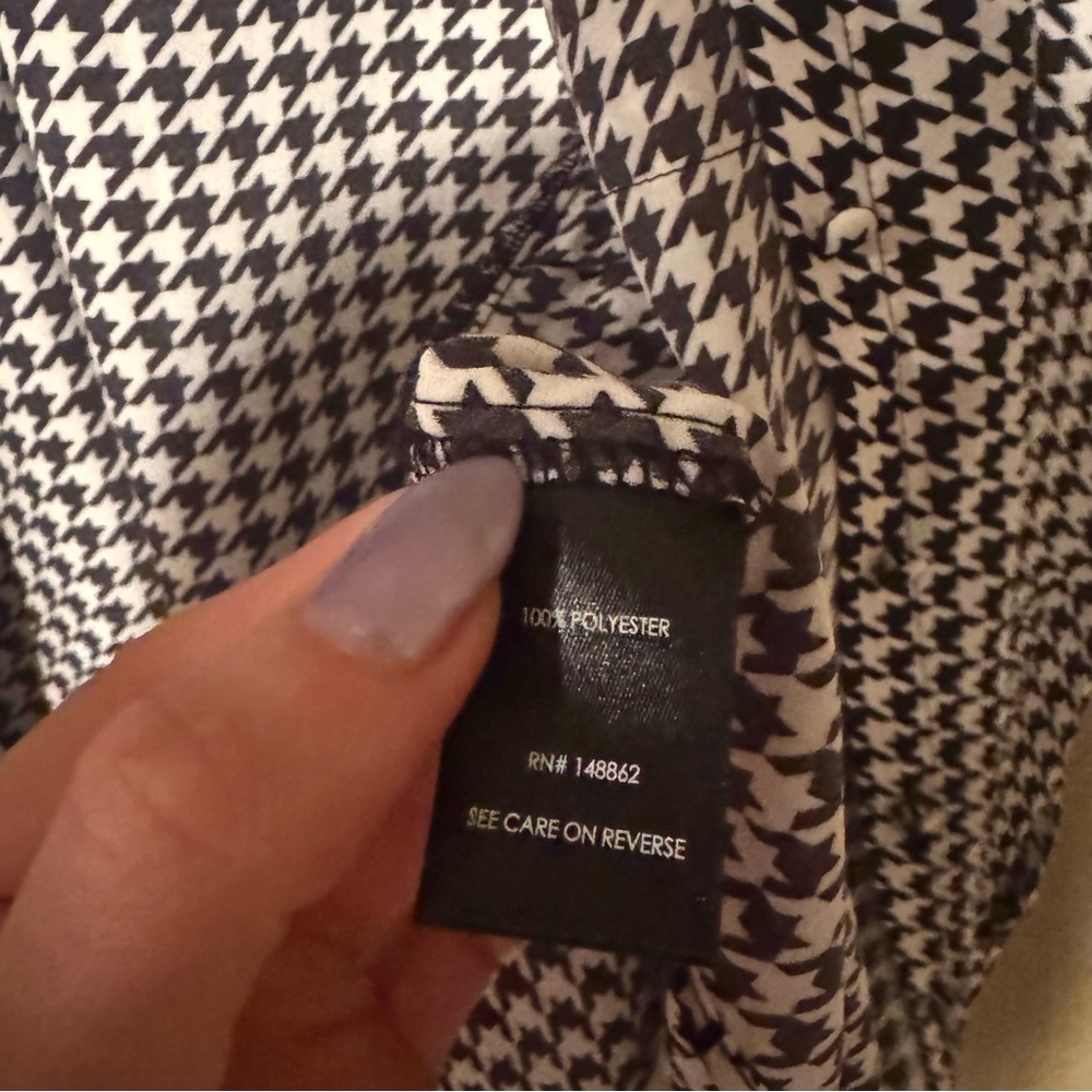 Torrid Madison Georgette Houndstooth Button Up Sh… - image 6
